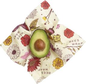 img 1 attached to 🐝 Bee's Wrap - Vegan 3 Pack - Made in USA with Certified Organic Cotton - Plastic and Silicone Free - Reusable Plant-Based Food Wraps (Small, Medium, Large)