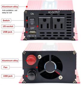 img 1 attached to DATOUBOSS 1000W Pure Sine Wave Power Inverter: 12V 110V DC to AC Car Inverter with LED Display