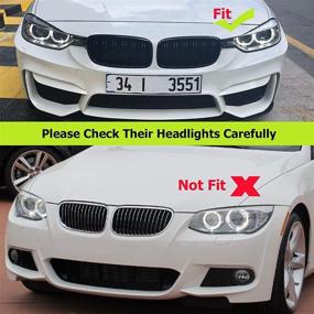 img 2 attached to PENSUN Glossy Black Double Slat Kidney Front Grills Grille for BMW 3-Series F30 F35 2012-2016