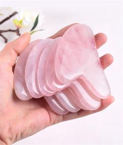 img 1 attached to 💆 Rose Quartz Gua Sha Facial Tool Set - 2 Pcs, GuaSha Scraping Massage Tool for Face, Body, Neck, Eyes, Cheeks, Arms, Legs - Women's Face Massager, Gua Sha Tools for Better SEO