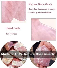 img 2 attached to 💆 Rose Quartz Gua Sha Facial Tool Set - 2 Pcs, GuaSha Scraping Massage Tool for Face, Body, Neck, Eyes, Cheeks, Arms, Legs - Women's Face Massager, Gua Sha Tools for Better SEO