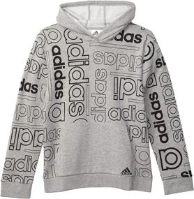 img 1 attached to 👕 Stay Stylishly Cozy with adidas Boys' Pullover Logo Sweatshirt