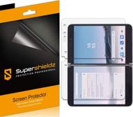 🛡️ supershieldz microsoft surface duo screen protector (3-pack), high definition clear shield for left and right screens (pet) logo