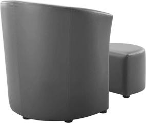 img 1 attached to 🪑 Modway Divulge Gray Faux Leather Armchair and Ottoman Set: Sleek Style & Comfort Combo