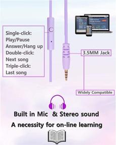 img 1 attached to Kids Unicorn Headphones with Microphone | Over Ear & On Ear | Volume Limit Safe 85dB | School & Online Learning Headset | Adjustable Headband | Perfect for School, Travel & Xmas GIFS