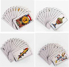 img 3 attached to 🎴 2 Packs of Spanish Playing Cards, Puerto Rico Playing Cards, Waterproof PVC Plastic Poker Cards for Family, School, Travel, or Party Games - Ideal Creative Gift