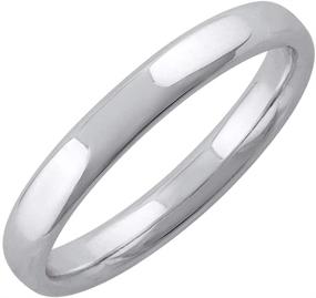 img 4 attached to Platinum Plain Wedding Band Ring Women's Jewelry in Wedding & Engagement