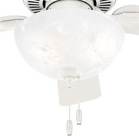 img 3 attached to 💡 Modern Fresh White Ceiling Fan with LED Lights and Pull Chain Control - 44-Inch Hunter Swanson