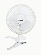 🌬️ optimus f-0600 6-inch white electric fan logo