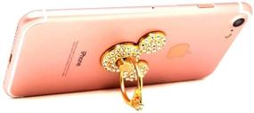 img 1 attached to AccessoryHappy Mickey Ears Ring Stand, Clear Rhinestone Crystal Bling Diamond 360° Rotation Cell Phone Stent Holder Grip Kickstand for iPhone 7, iPhone 8, iPhone 6S, Galaxy S7, Galaxy S8, and More