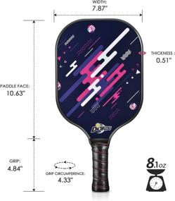 img 3 attached to 🏓 DOKOU Pickleball Paddles Set - 2 Paddles, 4 Balls, 1 Bag | Fiberglass Face, Honeycomb Core, Edge Guard, Ergonomic Grip