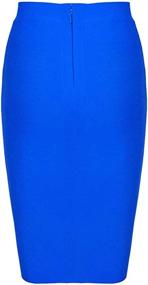 img 3 attached to HLBandage Length Waist Pencil Skirt Women's Clothing in Skirts