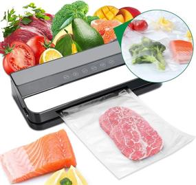 img 1 attached to 🍽️ Premium Vacuum Sealer-Bags Food-Saver Bags - 200 Count for Easy Food Storage & Preservation (6" x 10"+8" x 12") - Perfect for Seal a Meal, Sous Vide Cooking & Microwave Use!