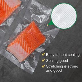 img 2 attached to 🍽️ Premium Vacuum Sealer-Bags Food-Saver Bags - 200 Count for Easy Food Storage & Preservation (6" x 10"+8" x 12") - Perfect for Seal a Meal, Sous Vide Cooking & Microwave Use!