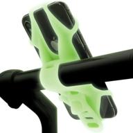 universal bone bike tie 2 - luminous green bicycle mount for iphone 13 12 11 pro max mini xs xr 8 7 6 plus - handlebar, motorcycle, stroller cell phone holder logo