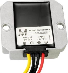 img 2 attached to Преобразователь питания Uxcell: DC 12V/24V в DC 5V 10A 50W - Водонепроницаемый преобразователь напряжения для эффективного преобразования питания