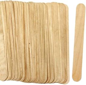 img 4 attached to 50 Pack of 8 Inch Jumbo Wooden Craft Sticks for Creative DIY Projects