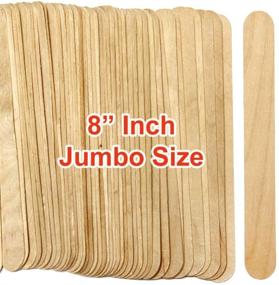 img 2 attached to 50 Pack of 8 Inch Jumbo Wooden Craft Sticks for Creative DIY Projects