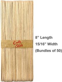 img 1 attached to 50 Pack of 8 Inch Jumbo Wooden Craft Sticks for Creative DIY Projects