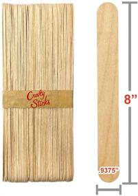 img 3 attached to 50 Pack of 8 Inch Jumbo Wooden Craft Sticks for Creative DIY Projects