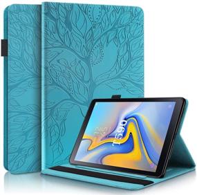 img 4 attached to 📱 Samsung Galaxy Tab A 10.5 2018 Model SM-T590/T595/T597 Flip Stand Leather Wallet Case - Turquoise