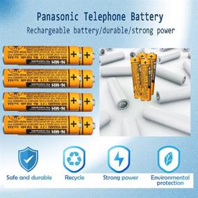 img 1 attached to Батарейки для беспроводного телефона Panasonic: 8 штук пакет HHR-65AAABU NI-MH, аккумуляторы емкостью 1.2V 630mAh AAA.