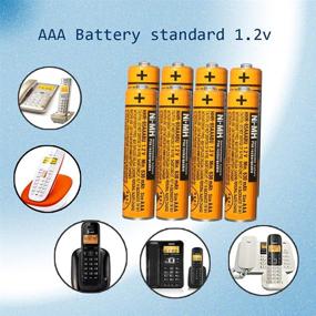 img 2 attached to Батарейки для беспроводного телефона Panasonic: 8 штук пакет HHR-65AAABU NI-MH, аккумуляторы емкостью 1.2V 630mAh AAA.