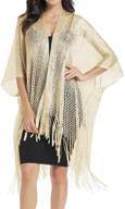 👘 stunning kimono cardigan: metallic shawls and wraps for women in large size logo