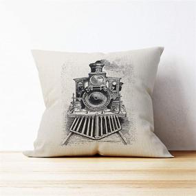 img 2 attached to Vintage Drawing Locomotive Enthusiast Cushion