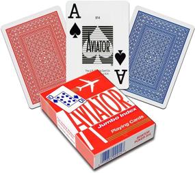 img 1 attached to Enhanced Visibility Aviator Jumbo Index Playing Cards