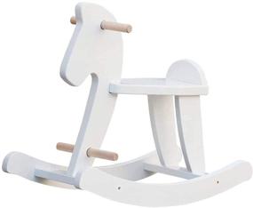 img 4 attached to 🎠 Labebe - Wooden Rocking Horse: Fun & Safe Ride-On Toy for 18 Months Up, White Rocker - Indoor/Outdoor, Boy & Girl Rocking Animal. Perfect Christmas/Birthday Gift!"