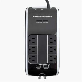 img 4 attached to ⚡️ Enhanced Safety with Monster Power Surge Protector 6-Outlet Power Strip, Platinum 600 HT