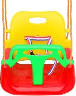 🪂 red tgzwme 3 in 1 kids swing seat - secure high back full bucket swing chair for toddlers, infants to teens. detachable indoor outdoor hanging seat with snap hooks and hanging strap logo