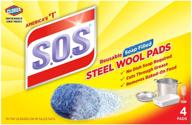 🧽 s.o.s. steel wool soap pads, 4 count: powerful cleaning solution for tough stains and grime logo