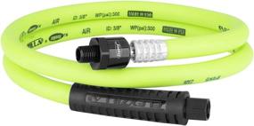 img 4 attached to Flexzilla Ball Swivel Whip Air Hose: 3/8 in. x 4 ft., Heavy Duty, Lightweight, Hybrid – ZillaGreen