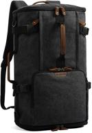 🎒 versatile 40l g-favor travel backpack: vintage canvas rucksack & duffel bag with laptop compartment logo