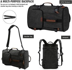 img 1 attached to 🎒 Versatile 40L G-FAVOR Travel Backpack: Vintage Canvas Rucksack & Duffel Bag with Laptop Compartment