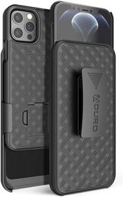 img 4 attached to 📱 Aduro Combo Case & Holster for iPhone 12/12 Pro - Slim Shell, Swivel Belt Clip & Built-in Kickstand