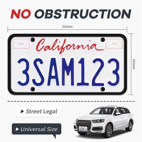 img 3 attached to 🚀 Aujen Silicone License Plate Frames - 2 Pack, Black Side-Opening License Bracket Holder for Easy Installation, License Plate Cover with No Obstruction. Rustproof, Rattle Proof & Weatherproof Universal Design