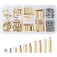 🔩 eboot 180 piece m3 brass spacer standoff screw nut assortment kit - male female hex for effective mounting solution logo