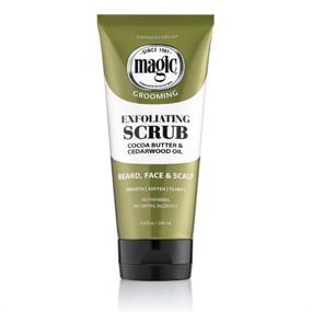 img 4 attached to 🏻 Softsheen-Carson Magic Men's Exfoliating Face Scrub and Cleanser with Cocoa Butter and Cedarwood Oil - Beard, Skin, and Scalp Care, 6.8 fl oz