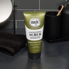 img 2 attached to 🏻 Softsheen-Carson Magic Men's Exfoliating Face Scrub and Cleanser with Cocoa Butter and Cedarwood Oil - Beard, Skin, and Scalp Care, 6.8 fl oz