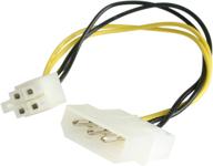 эффективный адаптер питания startech.com lp4 на p4 - дополнительный кабель - molex на p4 atx - lp4p4adap логотип