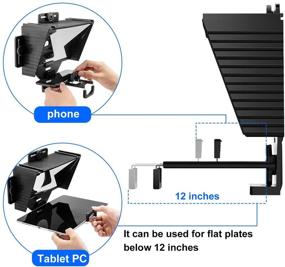 img 1 attached to Sutefoto Teleprompter with Remote Control for iPad, Camera, and iPhone Recording - Supports Phone and iPad as Teleprompter Device