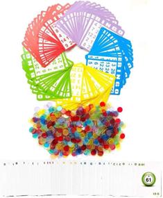 img 4 attached to 🎲 Yuanhe Bingo Game Set with 100 Bingo Cards, 1000 Colorful Transparent Bingo Chips, and Deck of Calling Cards