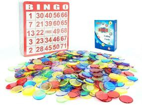 img 3 attached to 🎲 Yuanhe Bingo Game Set with 100 Bingo Cards, 1000 Colorful Transparent Bingo Chips, and Deck of Calling Cards