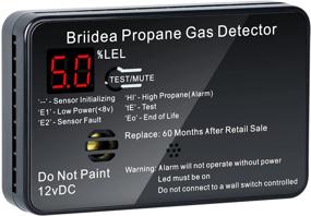 img 4 attached to 🔥 Black Briidea RV Propane Gas Detector with 85dB Loud Alarm, 12 VDC for Enhanced SEO