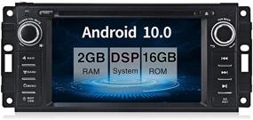 img 4 attached to 🚗 6.2-дюймовый LCD-экран Android 10.0 Магнитола CD DVD плеер для Jeep Wrangler Dodge Chrysler - автомагнитола с навигационной системой, функцией Bluetooth, Wi-Fi и GPS.