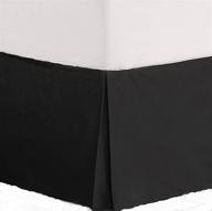 enhance your bedroom décor with divatex home fashions 200-thread count twin bed skirt/dust ruffles in black logo