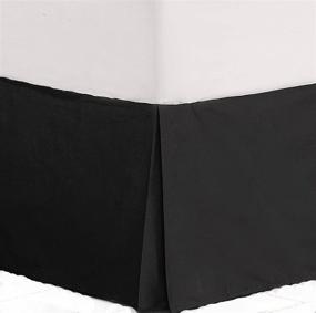 img 1 attached to Enhance Your Bedroom Décor with Divatex Home Fashions 200-Thread Count Twin Bed Skirt/Dust Ruffles in Black